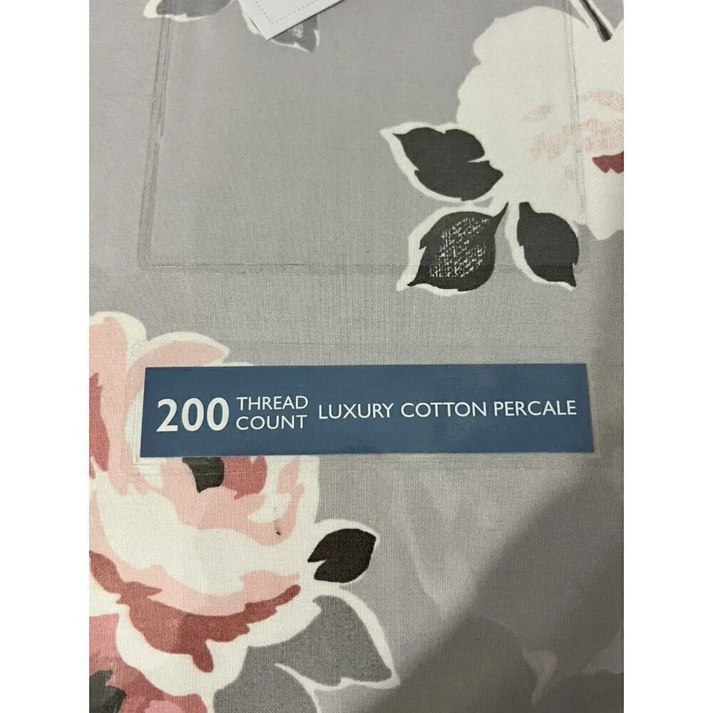 Cath Kidston Paper Rose Single Duvet Set Cover And Pillowcase 200 Count Floral